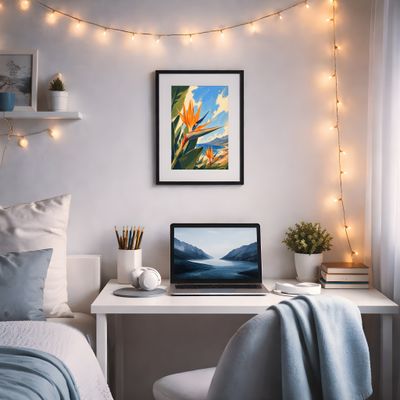 Bird of Paradise Poster, Tropical Coastal Wall Art, Botanical Beach Decor