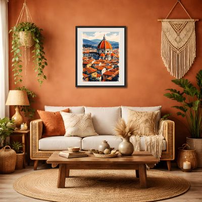 Florence Duomo Watercolor | Printable Wall Art | Downloadable Prints | Italy Travel Poster | Tuscan Cityscape Decor